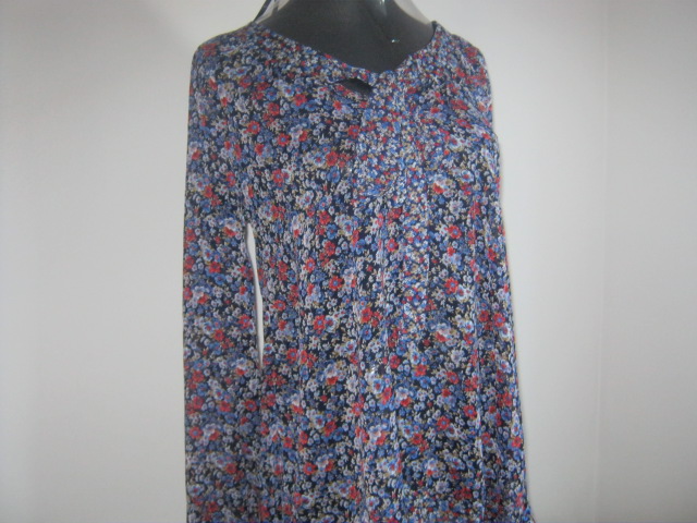 blouse floral acrylic multi-color
