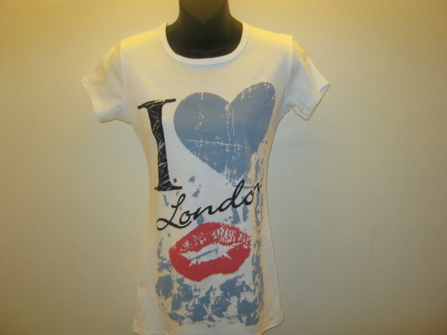 top I love london white cotton