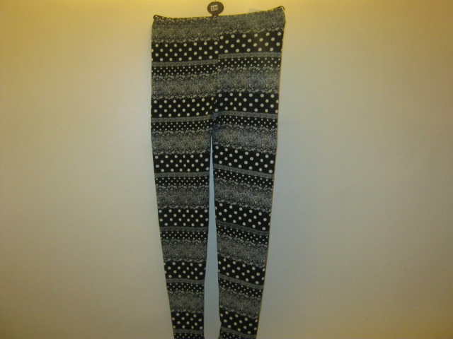 legging black and white stars stripes