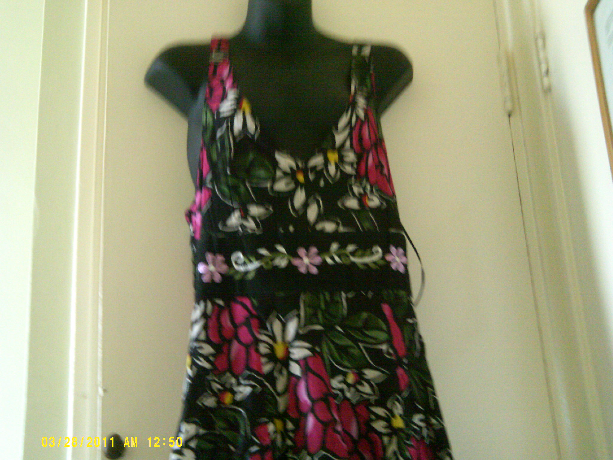 maxi dress floral inside slip