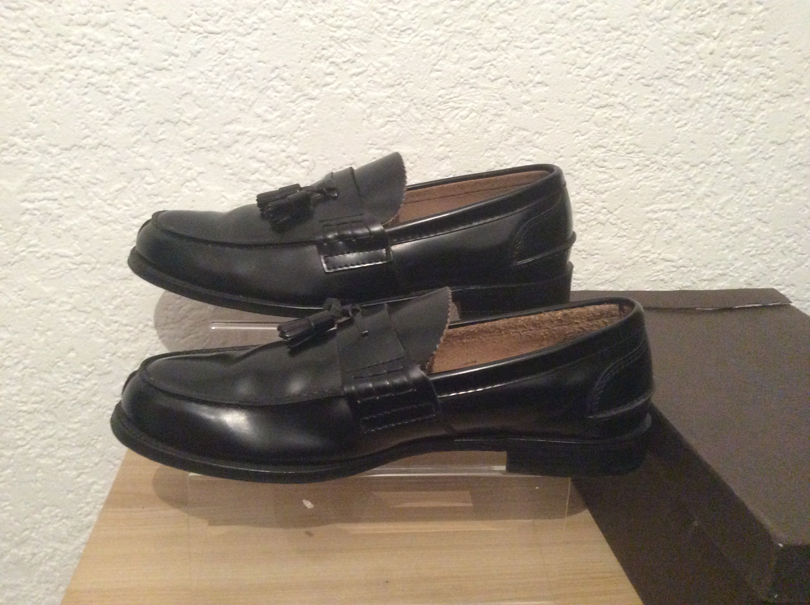 second hand black church loafers